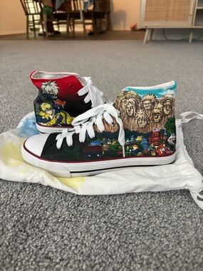 Custom Naruto High-Top Sneakers in Multi-Color